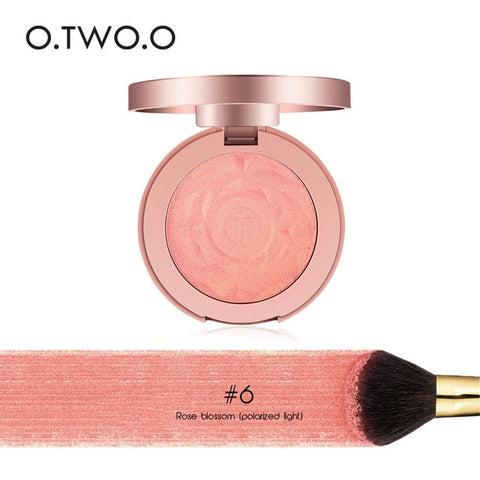 O.TWO.O Rosto Pressionado Paleta Paletas de Maquiagem Cheek Blush Blush Mineral Blush Rouge Creme Blush Natural Cosméticos 6 Cores