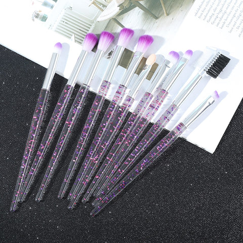 Glitter 10pcs Lovely Pink Unicorn Eye Brushes Set Eyeliner Eyebrow Eyeshadow Makeup Brushes Set Cosmetic Beauty maquiagem Tools