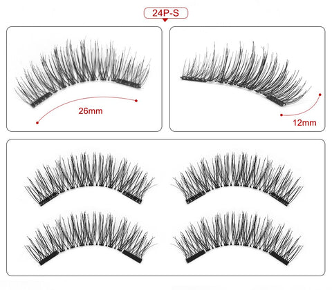 Magnetic Eyelashes Extension Natural False Eyelash Magnets Reusable 3D Magnetic Fake Eye Lashes Makeup 2/3/4 Magnet Dropshipping