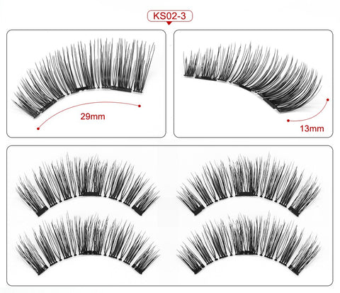 Magnetic Eyelashes Extension Natural False Eyelash Magnets Reusable 3D Magnetic Fake Eye Lashes Makeup 2/3/4 Magnet Dropshipping