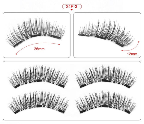 Magnetic Eyelashes Extension Natural False Eyelash Magnets Reusable 3D Magnetic Fake Eye Lashes Makeup 2/3/4 Magnet Dropshipping