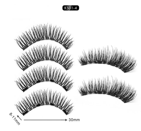 Magnetic Eyelashes Extension Natural False Eyelash Magnets Reusable 3D Magnetic Fake Eye Lashes Makeup 2/3/4 Magnet Dropshipping