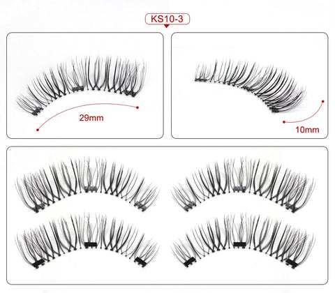 Magnetic Eyelashes Extension Natural False Eyelash Magnets Reusable 3D Magnetic Fake Eye Lashes Makeup 2/3/4 Magnet Dropshipping