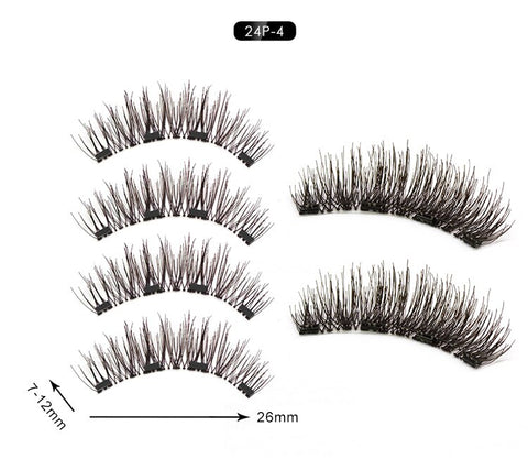 Magnetic Eyelashes Extension Natural False Eyelash Magnets Reusable 3D Magnetic Fake Eye Lashes Makeup 2/3/4 Magnet Dropshipping