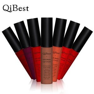 Qibest 34 colors Serie1 Lipstick liquid Beauty Cosmetic Makeup Long Lasting matt Red Pink Color Lip Stick Lip Tint Make Up Q1617