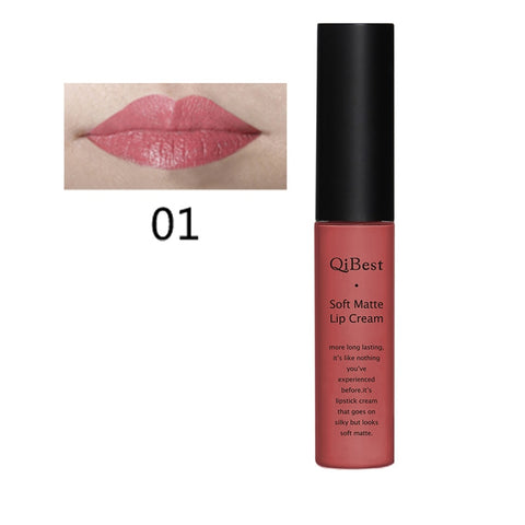 Qibest 34 colors Serie1 Lipstick liquid Beauty Cosmetic Makeup Long Lasting matt Red Pink Color Lip Stick Lip Tint Make Up Q1617