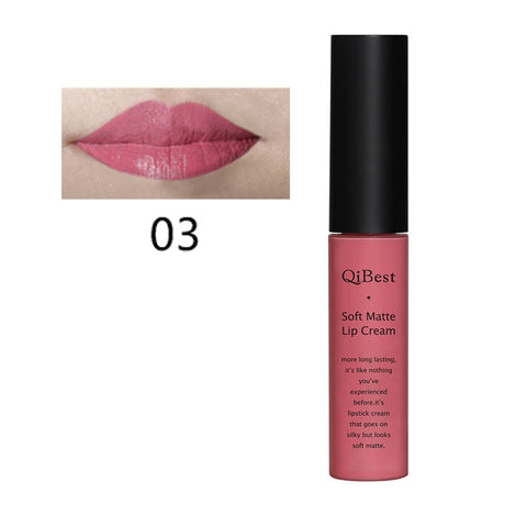 Qibest 34 colors Serie1 Lipstick liquid Beauty Cosmetic Makeup Long Lasting matt Red Pink Color Lip Stick Lip Tint Make Up Q1617