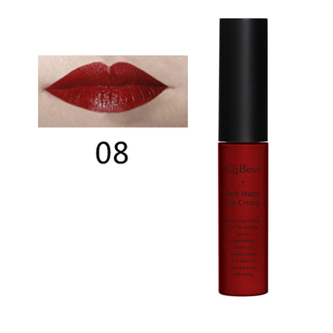 Qibest 34 colors Serie1 Lipstick liquid Beauty Cosmetic Makeup Long Lasting matt Red Pink Color Lip Stick Lip Tint Make Up Q1617