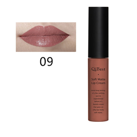 Qibest 34 colors Serie1 Lipstick liquid Beauty Cosmetic Makeup Long Lasting matt Red Pink Color Lip Stick Lip Tint Make Up Q1617