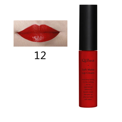 Qibest 34 colors Serie1 Lipstick liquid Beauty Cosmetic Makeup Long Lasting matt Red Pink Color Lip Stick Lip Tint Make Up Q1617