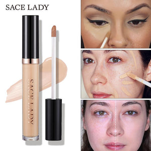 SACE LADY Full Cover Pro Concealer Cream Makeup Face Corrector Liquid Make Up Base For Eye Dark Circles Facial Natural Cosmetic