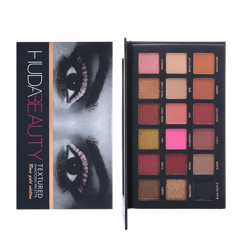 Hudas Beauty Glazed Eyeshadow Pallete 18 Color Nude Matte Pink Professional Eye Make-up Pallet Hudamoji Shadows Pigment Palette