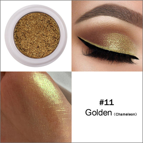 HANDAIYAN Single Glitter Eye Shadow Pallete Long-Lasting Waterproof Soft Shimmer Eye Makeup Metallic Gel Eyeshadow Pigment