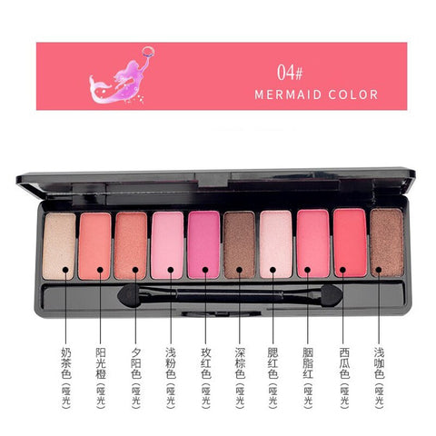 10 Colors Matte Eyeshadow Palette Eyes Makeup Shimmer Pearl Pigment Professional Mineral Eye Shade Waterproof Beauty Pallete