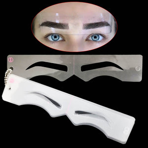 10 Styles Microblading Eyebrow Stencils Stickers Permanent Makeup Supplies Reusable Eyebrow Mold Template Drawing Guide