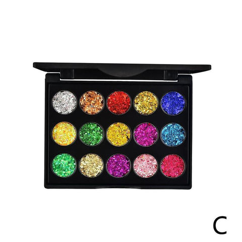 15 Colors Glitter Eyeshadow Makeup Pallete Matte Eye Shadow Palette Shine Diamond Eyeshadow Powder Pigment Kit