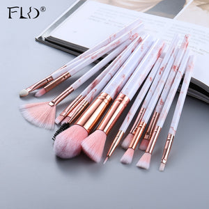 Fld5/15 pçs pincéis de maquiagem conjunto de ferramentas cosméticos pó sombra para os olhos fundação blush mistura beleza compõem escova maquilagem