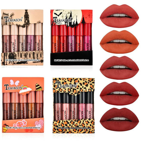 Women's Gift Matte Liquid Lipstick Set Long-Lasting Matte Lip Stick Make Up Waterproof Velvet Batom Nude Sexy Lip Gloss Cosmetic