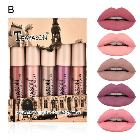 Women's Gift Matte Liquid Lipstick Set Long-Lasting Matte Lip Stick Make Up Waterproof Velvet Batom Nude Sexy Lip Gloss Cosmetic