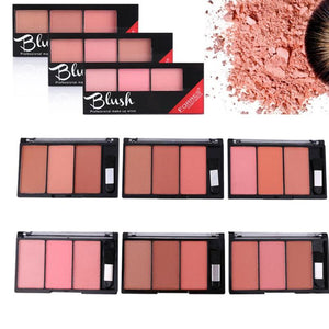 6 Colors Blush Combination Plate Baked Cheek Face Blusher Gorgeous Natural Color General Rouge Powder Palette Brightening