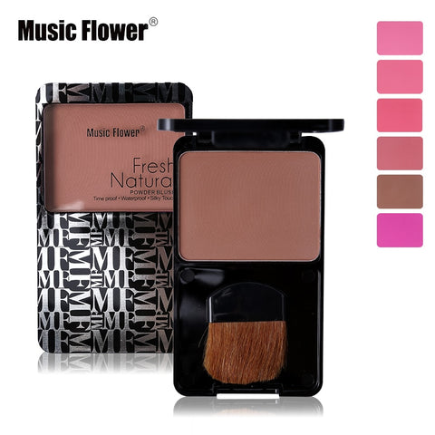 Music Flower Face Makeup Sleek Cheeks peach Powder Blush Palette Make Up Facial Bronzer Matte Blusher With Brush waterproof