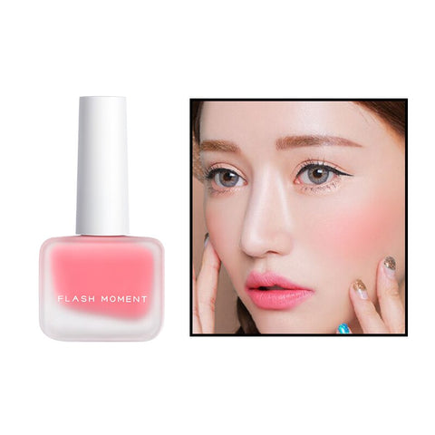 1 Pcs Peach Liquid Facial Blush Waterproof Matte Nude Cosmetics Face Cheek Blush Cream Korean Makeup Repair Matte Blusher TSLM2