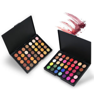 35 Colors Eye Makeup Nude Matte Shimmer Eyeshadow Pallete Glitter Powder Eye Shadow Smoky Earth Shadows Brush Set Stamp Pigment