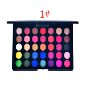 35 Colors Eye Makeup Nude Matte Shimmer Eyeshadow Pallete Glitter Powder Eye Shadow Smoky Earth Shadows Brush Set Stamp Pigment