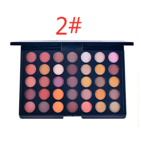 35 Colors Eye Makeup Nude Matte Shimmer Eyeshadow Pallete Glitter Powder Eye Shadow Smoky Earth Shadows Brush Set Stamp Pigment