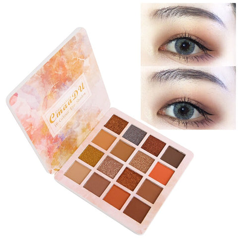 Glitter Eyeshadow Pallete Shimmer Matte Nude Eye Shadow Makeup Kit Palette Metallic Smoky Eyeshadow Powder Pigmented Waterproof