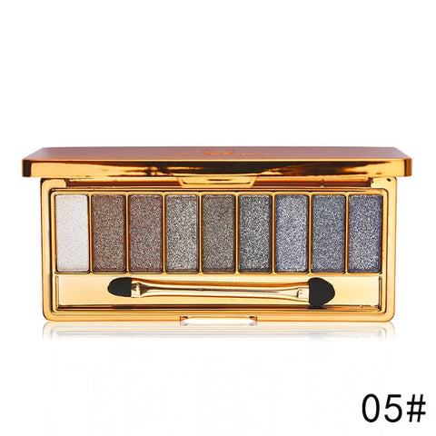 Professional Eye Shadow Pallete Makeup 9 Colors Diamond Bright Glitter Shiny Eyeshadow Make Up Palette Waterproof With Brush