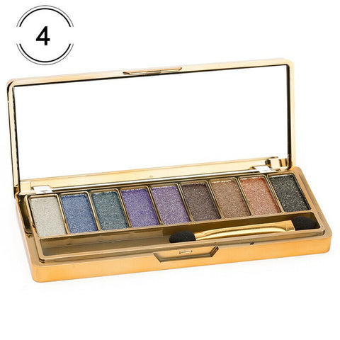 Professional Eye Shadow Pallete Makeup 9 Colors Diamond Bright Glitter Shiny Eyeshadow Make Up Palette Waterproof With Brush