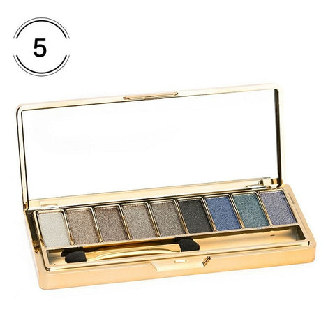 Professional Eye Shadow Pallete Makeup 9 Colors Diamond Bright Glitter Shiny Eyeshadow Make Up Palette Waterproof With Brush