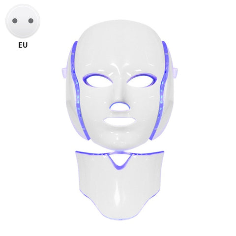 7 Colors Photon Electric LED Facial Mask Light Therapy LED Face Mask with Neck Skin Rejuvenation Anti Acne Wrinkle Beauty Tools