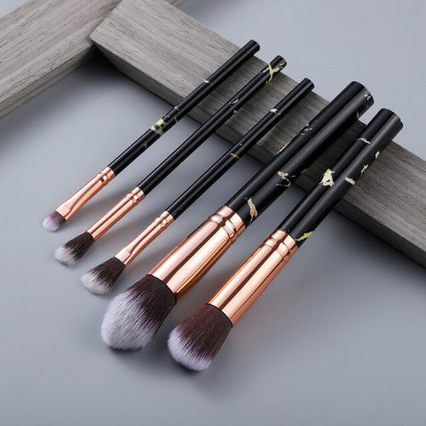 Fld 10 Pcs/8 Pcs Professionele Make-Up Borstel Set Gereedschap Powder Foundation Oogschaduw Lip Eyeliner Blush Marmer Gezicht Make-Up borstels