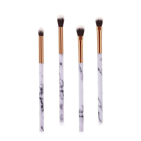 4pcs / set Profession Marble Cosmetic Makeup Brush Blusher Make Up Nylon Hair Eye Shadow Brushes Multipurpose Beauty Tool TSLM1