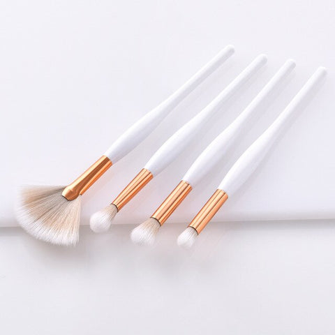 4/8 Pcs Make-Up Borstel Kit Zacht Synthetisch Haar Houten Handvat Make Up Borstels Foundation Poeder Blush Oogschaduw Cosmetische Makeup Tools