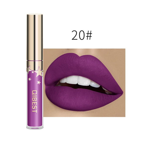 24 Color Lipsticks Matte Waterproof Red Lip Gloss Mate Makeup Long Lasting Nude Brown Women Lips Liquid Lipstick lápiz labial