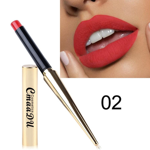 Maquillaje labios mate líquido lápiz labial de larga duración impermeable pigmento Sexy desnudo mate brillo de labios brillo de lujo maquillaje cosmético