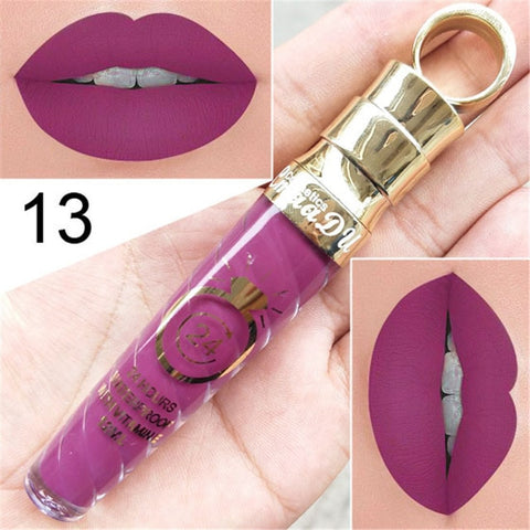 Maquillaje labios mate líquido lápiz labial de larga duración impermeable pigmento Sexy desnudo mate brillo de labios brillo de lujo maquillaje cosmético