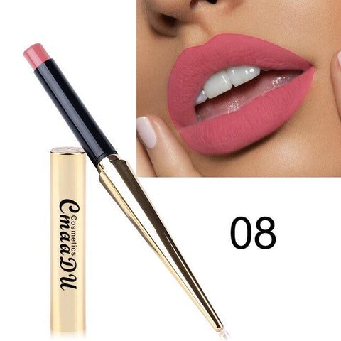 Maquillaje labios mate líquido lápiz labial de larga duración impermeable pigmento Sexy desnudo mate brillo de labios brillo de lujo maquillaje cosmético