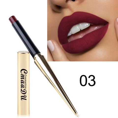 Maquillaje labios mate líquido lápiz labial de larga duración impermeable pigmento Sexy desnudo mate brillo de labios brillo de lujo maquillaje cosmético