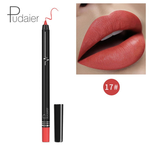 Pudaier Brand Lip Pencils Matte Lipliner Pencil Makeup Lips 2018 Matte Lipstick Long Lasting Waterproof Lip liner Pencils Tools