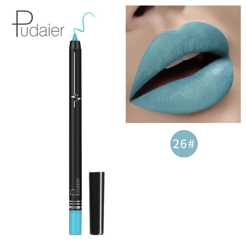 Pudaier Brand Lip Pencils Matte Lipliner Pencil Makeup Lips 2018 Matte Lipstick Long Lasting Waterproof Lip liner Pencils Tools