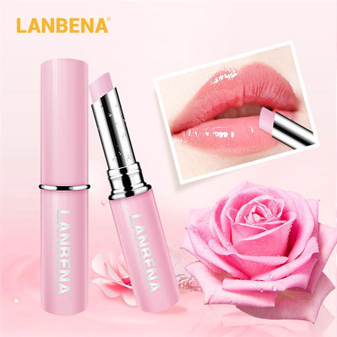 LANBENA Lip Balm Chameleon Rose Hyaluronic Acid Lips Plumper Moisturizing Nourishing Lip Care Lip Lines Natural Extract Lipstick