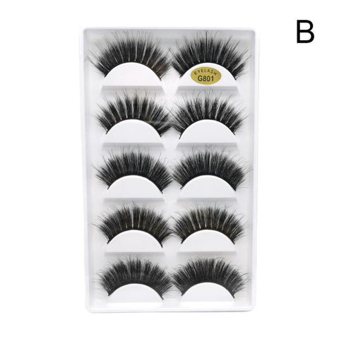 5 Pairs Eye Lashes Hand Made Natural fake eyelashes 3d Mink Lashes Soft Dramatic Eye Lashes For Makeup Cilios Mink Maquiagem