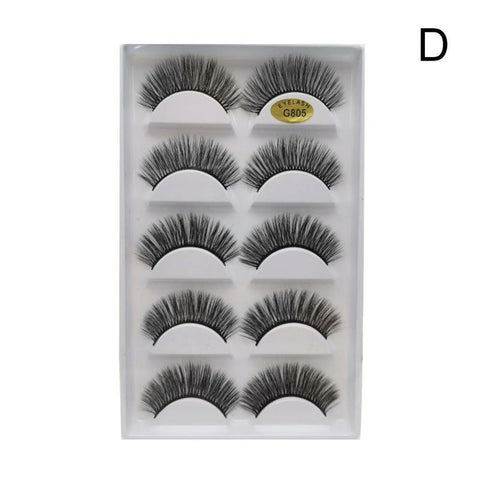 5 Pairs Eye Lashes Hand Made Natural fake eyelashes 3d Mink Lashes Soft Dramatic Eye Lashes For Makeup Cilios Mink Maquiagem