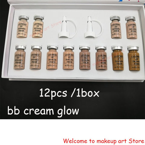 12pcs/box BB Cream Dermewhite bb Serum Mix Starter Kit with bb Foundation Niacinamide  derma pen  for Effective Brightening