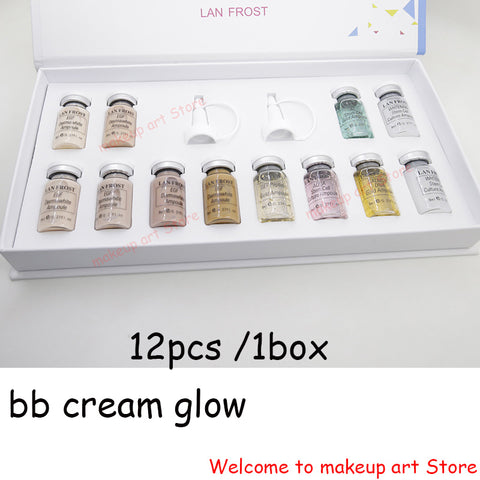 12pcs/box BB Cream Dermewhite bb Serum Mix Starter Kit with bb Foundation Niacinamide  derma pen  for Effective Brightening