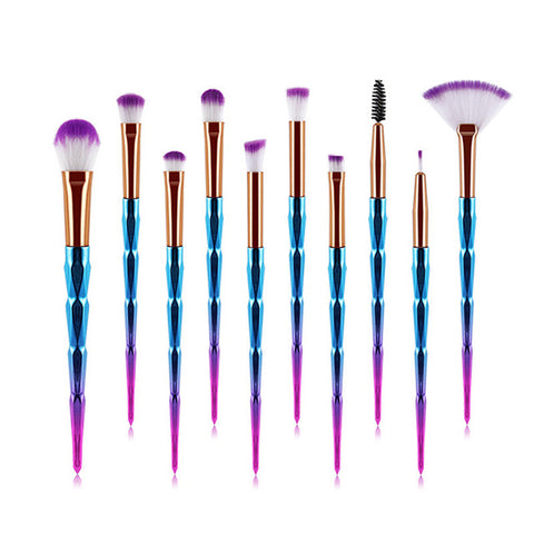 20Pcs Diamond Makeup Brushes Set Beauty Make Up Brush Tool Cosmetic Powder Foundation Blending Eye Shadow Eyebrow Eyelash Brush